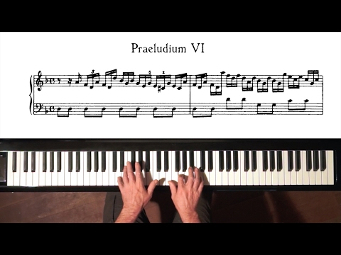 Bach Prelude and Fugue No.6 (Moderate Tempo) Well Tempered Clavier, Book 1 with Harmonic Pedal