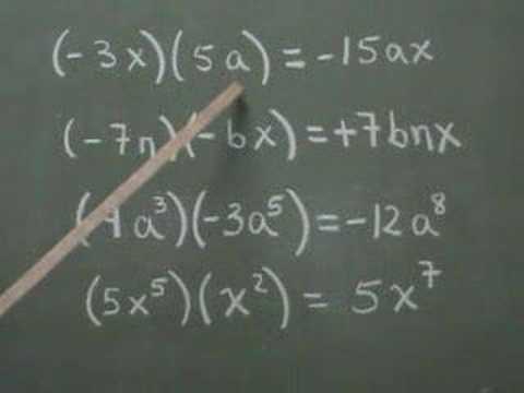 MULTIPLICACION DE MONOMIO multiplicacion de monomio: