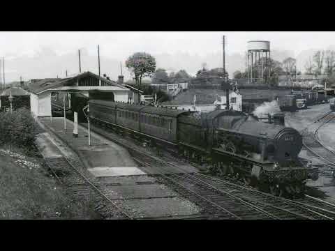 View of the old railway line and Thame station area using drone footage and historical images