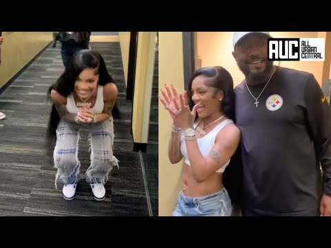 Glorilla Gets Moist After Meeting Pittsburgh Steelers Head Coach Mike Tomlin