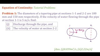 How to find Discharge & velocity of fluid using continuity equation | Fluid Mechanics @CivilThinking