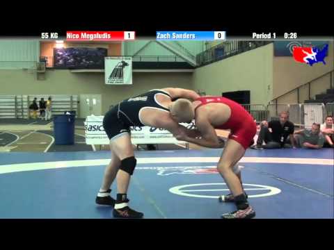Nico Megaludis vs. Zach Sanders at 2013 ASICS University Nationals - FS
