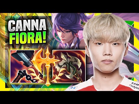 CANNA CHILLING WITH FIORA! - T1 Canna Plays Fiora Top vs Camille! | Season 11