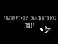Famous Last Words - Council Of The Dead (Lyrics ...
