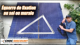Équerre de fixation pour installation de panneaux solaires au sol ou mural