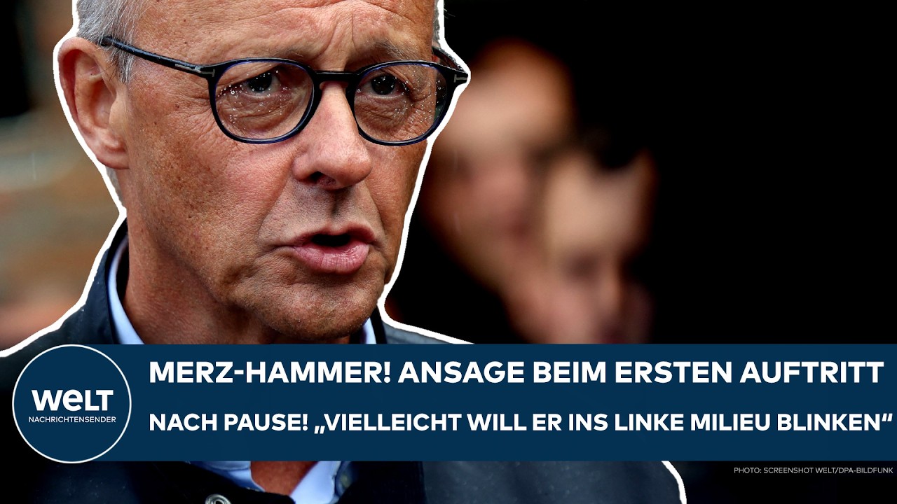 MERZ: Hammer! Ansage beim ersten Auftritt nach Pause! „Vielleicht will er ins linke Milieu blinken!“