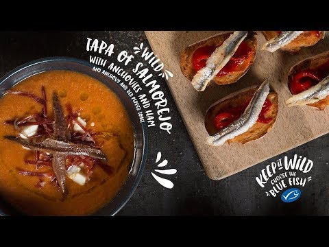 Salmorejo (Spanish Soup) and Anchovy Recipe with Toast