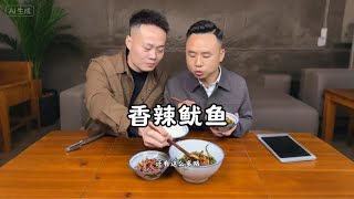 香辣鱿鱼 小王真会买菜，今天带鱿鱼来，香香辣辣脆脆的真好吃#乡村味道 #农村美食