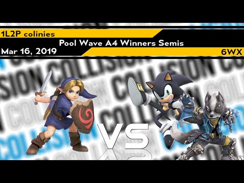 [Smash Ultimate] Collision 2019 (Pools) - 1L2P colinies (Young Link) vs 6WX (Sonic, Wolf)