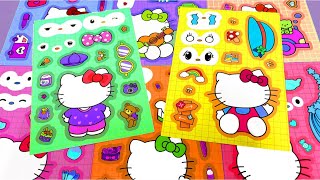 Satisfying ASMR with Cute Hello Kitty Stickers 🎀🎧 #HelloKittyASMR #StickerASMR #KawaiiSounds