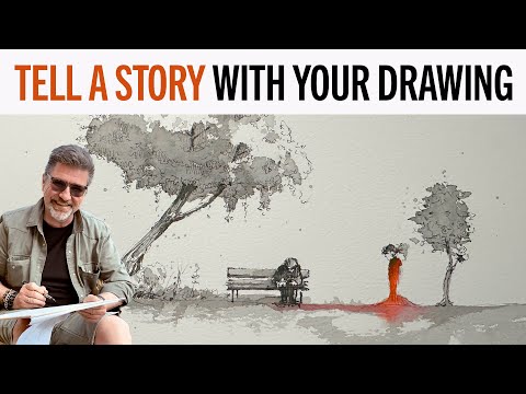 Tell a story with your drawing, no speed up, full workflow