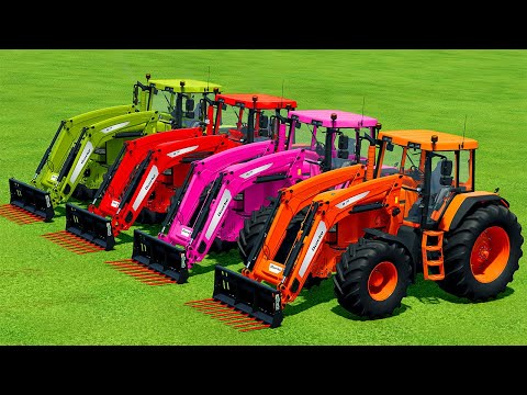 LOAD AND CUT BALES WITH JOHN DEERE TRACTORS - Farming Simulator 22