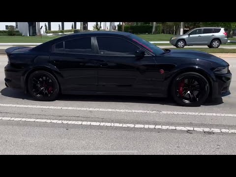 2020 Dodge Charger hellcat wide body supercharger whine flyby