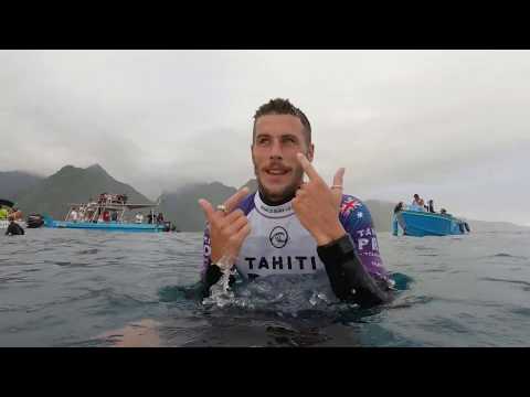 Jack Beats Kelly Slater at Big Teahupoo Tahiti | Happy Waves |