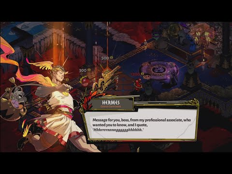 Hermes has a message for Zagreus from his professional associate - Hades