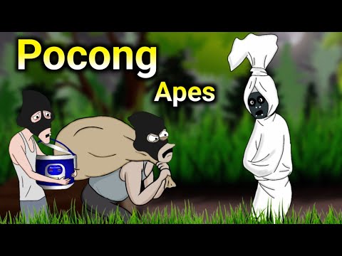 Kartun lucu Maling di kerjain pocong - Funny cartoon
