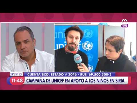 Benjamin Vicuña en  lanzamiento de Campaña por los Niños De Siria