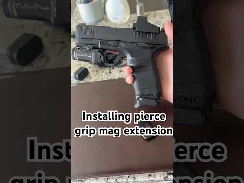 Installing the Pearce Grip +1 Mag extender on the Springfield Hellcat Pro #guns #hellcat #shorts