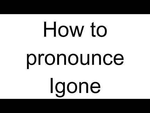 How to Pronounce Igone (Spanish)
