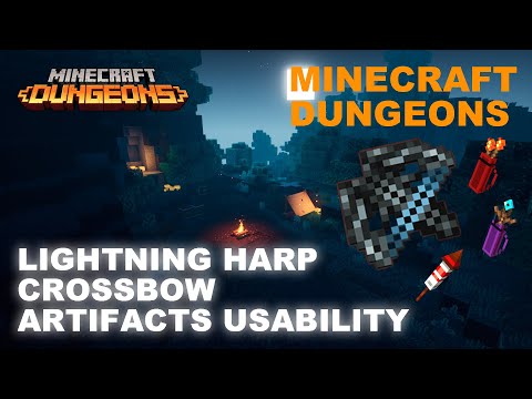 Crazy and Unbeatable Gamer FAFFA - LIGHTNING HARP + ARTIFACTS ! | Minecraft Dungeons