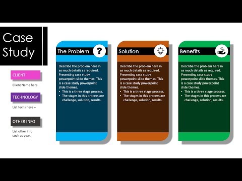 Case Study Design 1 | Animated PowerPoint Slide Design Tutorial for Project Management Professional