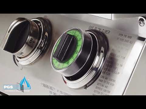 One hour gas flow timer feature for T-Series PGS Grills by AEI Corporation. Video