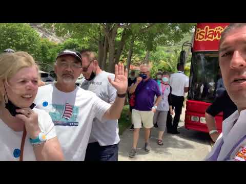 Tour introduction and random interview with guests, Sint Maarten