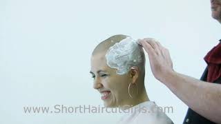 Download lagu Long to Bald and Shiny Smooth Makeover Video www.ShortHaircutGirls.com mp3