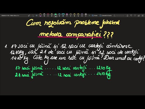 Metoda comparatiei Clasa a 5-a - Probleme (Invata Matematica Usor - Meditatii Online, Scoala Online)