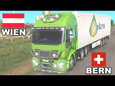 Euro Truck Simulator 2 MP - Wien to Bern | Timelapse | Steering Wheel