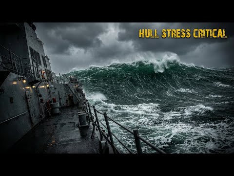 Watch a US Navy Destroyer Battle Extreme Waves in the North Atlantic