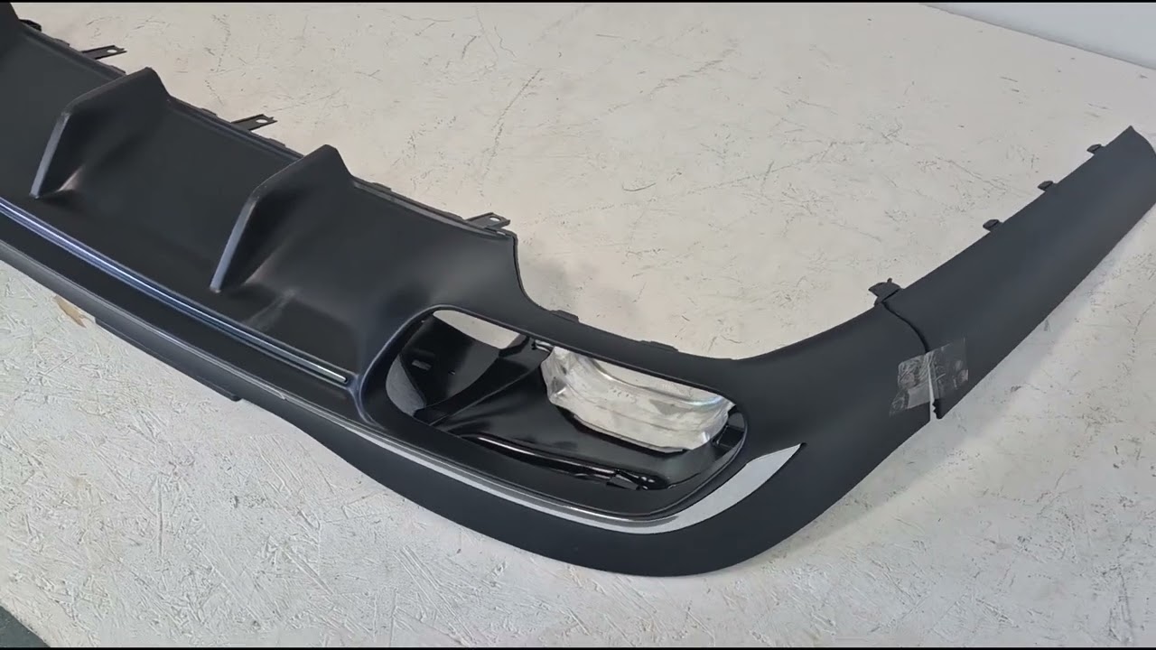 Mercedes S-class W223 2020– Bagdiffusor med AMG S63 Silver udstødningsender Video 1