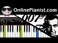 Monty Norman - James Bond Theme - Piano ...