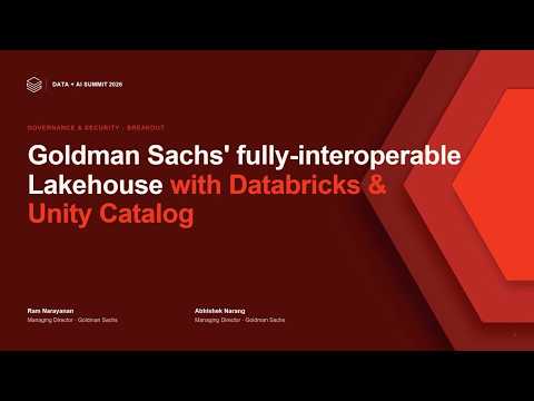 Watch: Building an Interoperable Enterprise Lakehouse: Goldman Sachs' Iceberg-First Architecture