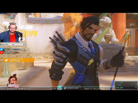 ARRGE HANZO MAIN - POTG! [ OVERWATCH SEASON 25 TOP 500 ]