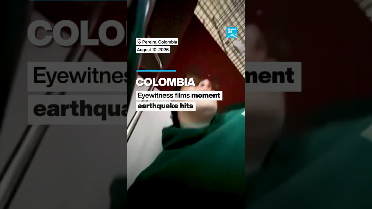 Colombia: Eyewitness films moment earthquake hits • FRANCE 24 English