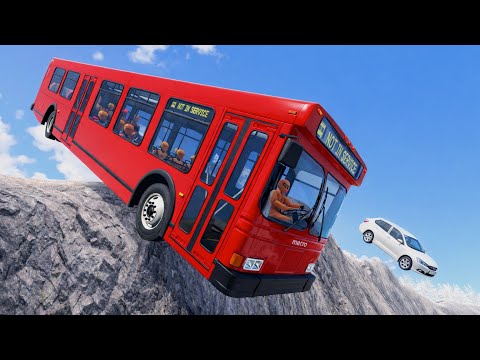 Bus on Killer Cliff Road 💀 | No Way Back-BeamNG.drive#177 