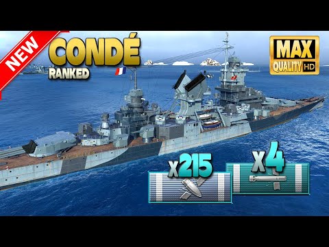 Condé: Super-Cruiser on map Islands of Ice - World of Warships