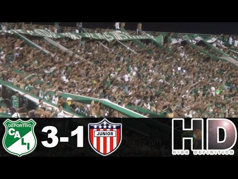 "Deportivo Cali vs Junior 3-1 Liga Aguila 2017 - Frente Radical Verdiblanco CANTOS" Barra: Frente Radical Verdiblanco • Club: Deportivo Cali