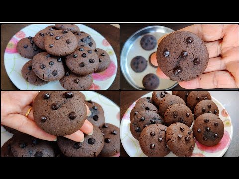 15 min chocolate cookies | 5 ingredient | no egg , no oven chocolate cookie | homemade cookies |