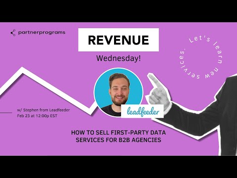 How to sell first-party data services for B2B agencies!
