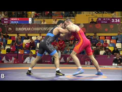 1/8 GR - 77 kg: V. NEMES (SRB) v. K. KILOU (BLR)