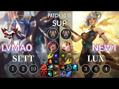 JDG LvMao Sett vs Newt Lux Sup - KR Patch 10.15