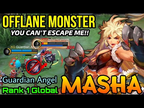 Underrated Fighter?! Masha Real Monster Offlane! - Top 1 Global Masha Guardian Angel - MLBB