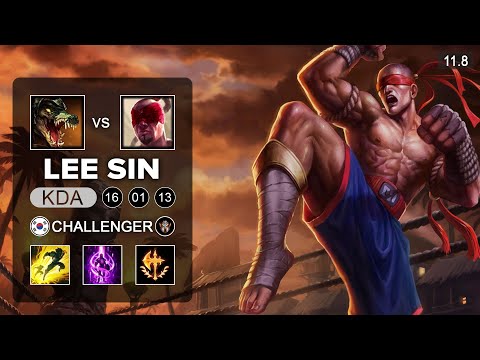 Lee Sin Top vs Renekton - KR Challenger Patch 11.8