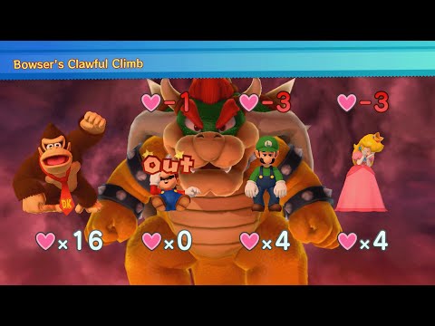 Mario Party 10 - Donkey Kong vs Mario vs Luigi vs Peach vs Bowser - Chaos Castle
