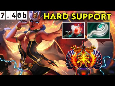 Queen Of Pain Immortal Hard Support Insane Support - Dota 2 Patch 7.40b Pro Pub Gameplay