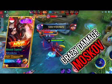 TOP GLOBAL MOSKOV CRAZY DAMAGE WITH NEW BUILD - MLBB