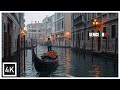 Venice Early Morning Rain Walk ️ No Crowd 4K Walking Tour