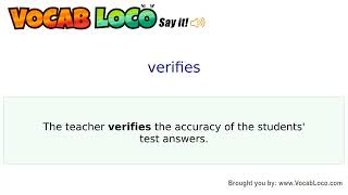 Video thumbnail for verifies